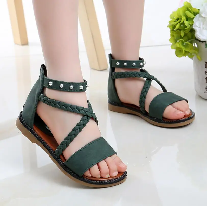 Kids Girls Sandals Summer Toddler Shoes Girl Non-slip Beach Sandal Toddler Shoe Soft Sandals Dancing Shoes Roman beach shoes,children sandals,kids shoes,kids sandals