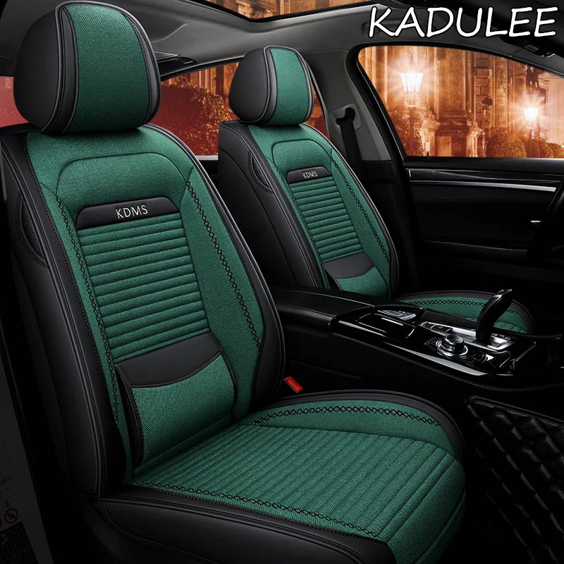 KADULEE flax car seat covers For Hyundai IX35 IX25 Sonata Santafe Tucson ELANTRA Accent i20 i30 i40 ix55 automobiles accessories