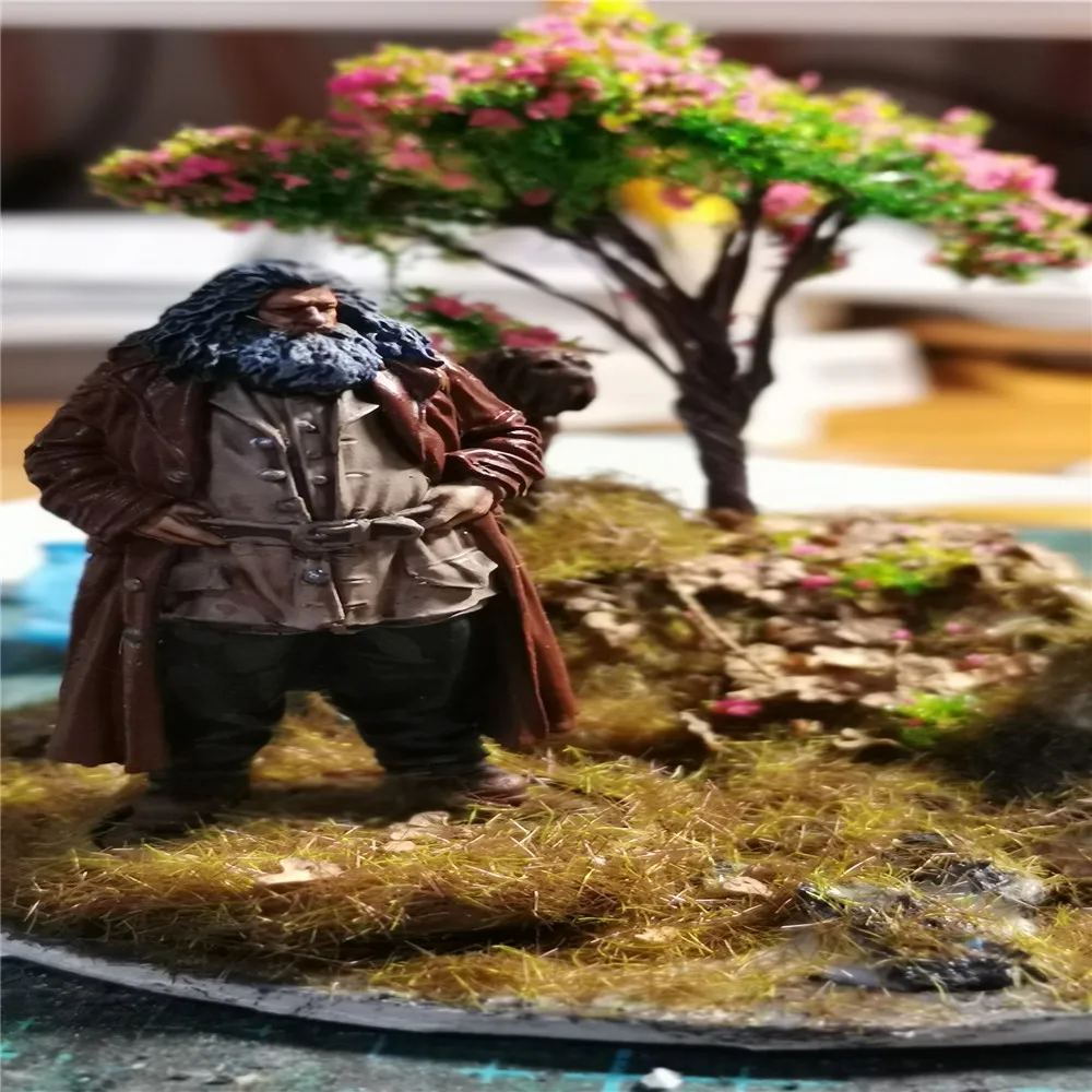 architecture model3mm flock grass ho train layout06