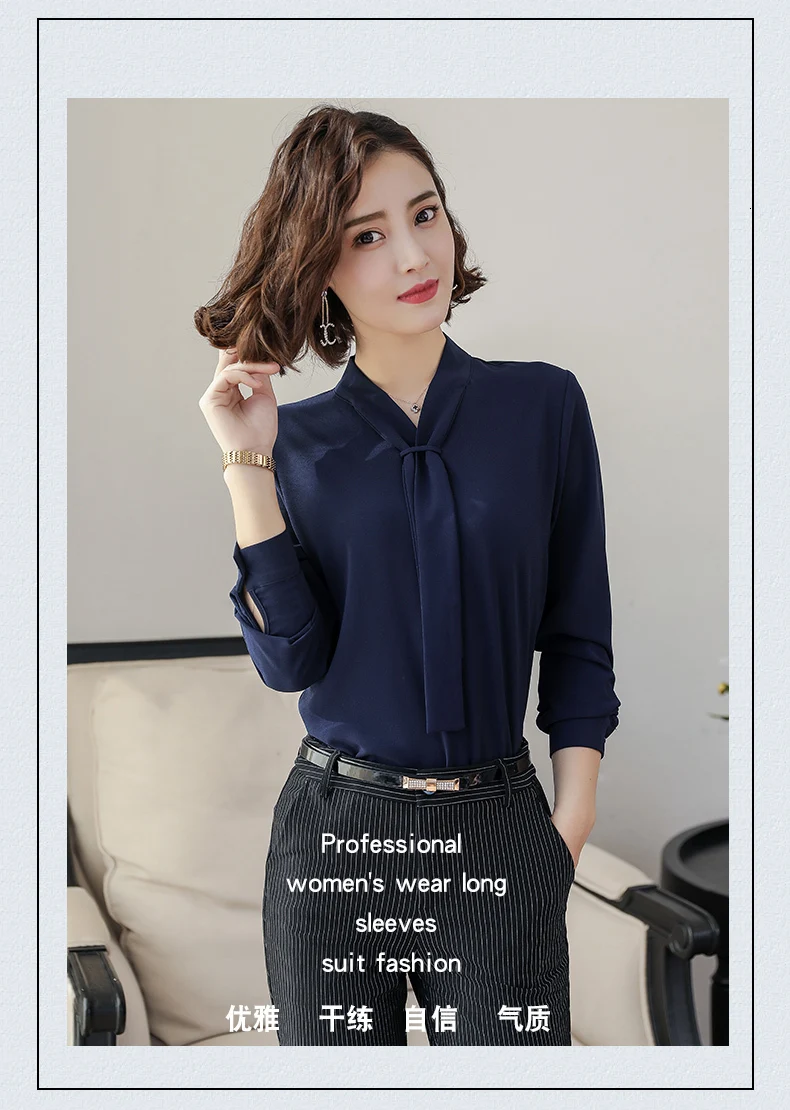 New Temperament Women's Blouses, Formal Clothing Long Sleeves Shirt Office Ladies Blouse Womens Tops Maternity Clothes