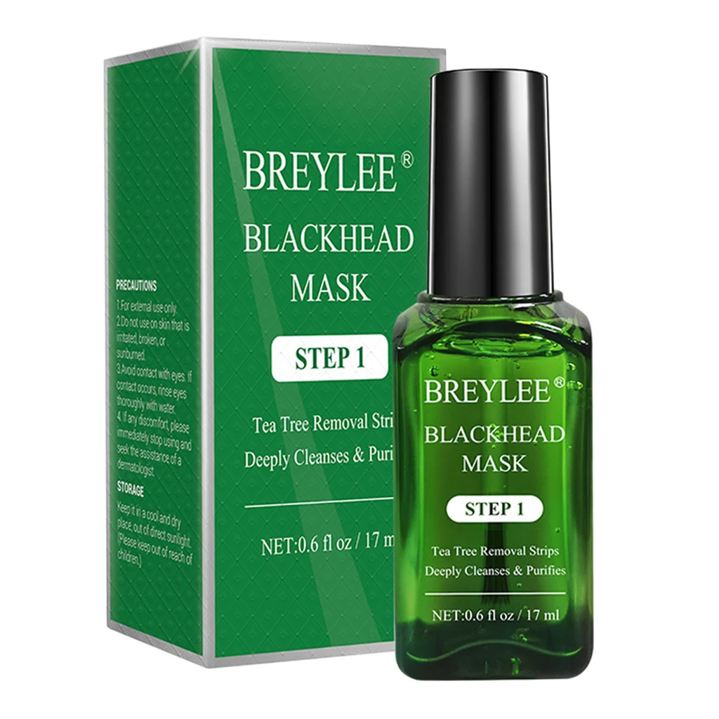BREYLEE Tea Tree Oil Blackhead Remover Blackhead Removing Kit Blackhead Solution Blackhead Mask Pore Refining Serum