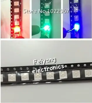 

1000 pcs 5050 RGB SMD LED RED BLUE GREEN SMT LED PLCC-6 3-CHIPS Light Emitting Diodes Lamp Bead For Car, Boat, Bike DIY
