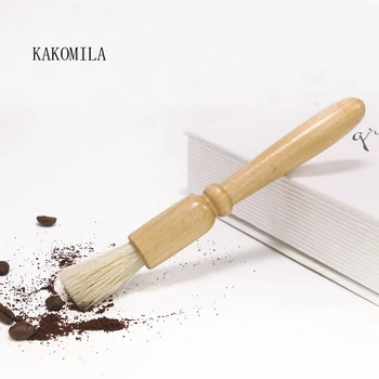 

Coffee Grinder Cleaning Brush Heavy Wood Handle Machine Bristle Wooden Handle Coffee Milk Powder Brushes Household Coffee Brush