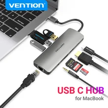 Vention Thunderbolt 3 Dock Adapter Hub USB C to HDMI RJ45 USB 3.0 Audio Video Splitter for MacBook Samsung Huawei USB C Adapter