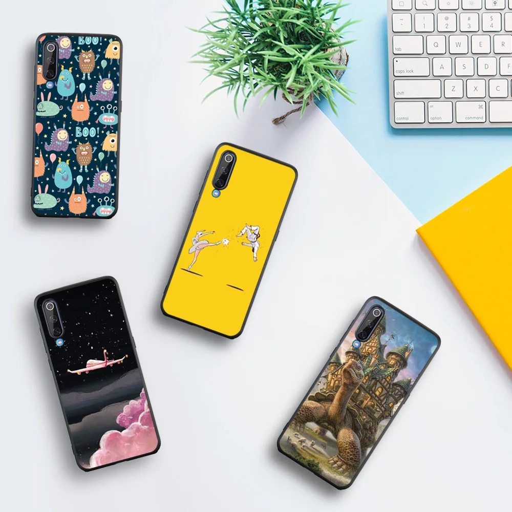 Cartoon Animal Phone Case for Xiaomi Mi 8 SE Lite Soft TPU Patterned Cute Back Cover Mi8 Pro Explorer Matte |