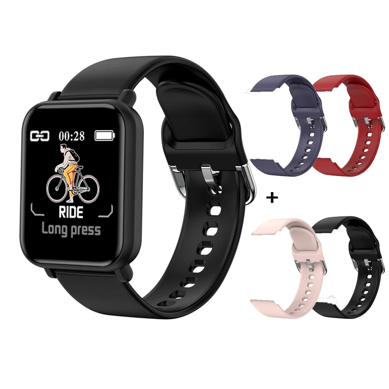 HETNGSYOU R16 женские Смарт-часы для Android Apple Watch IP68 Водонепроницаемые Смарт-часы для мужчин PK P68 P70 B57 - Цвет: ad 4 straps