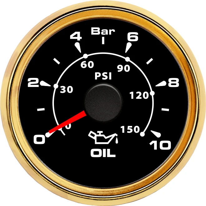 УФ-фильтр 52 мм с Водонепроницаемый масло Давление индикатор измерителя измеритель давления масла 0-10Bar метров 0-75psi ЖК-дисплей для Авто Грузовик Лодка, судно яхта на колесах - Цвет: 802-00033