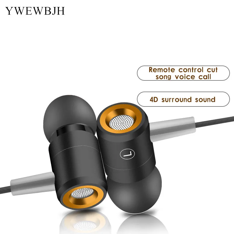 

YWEWBJH W508 3.5mm Wired Headphones Stereo Music Bass Headset Sports Earphone In-line Control Hands-free with Mic
