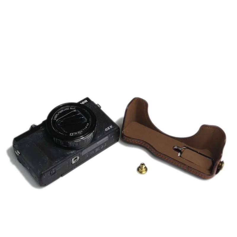 Чехол для PowerShot G5 X Mark II, сумка для камеры, чехол из искусственной кожи, винтажный плечевой ремень, защитный чехол для переноски