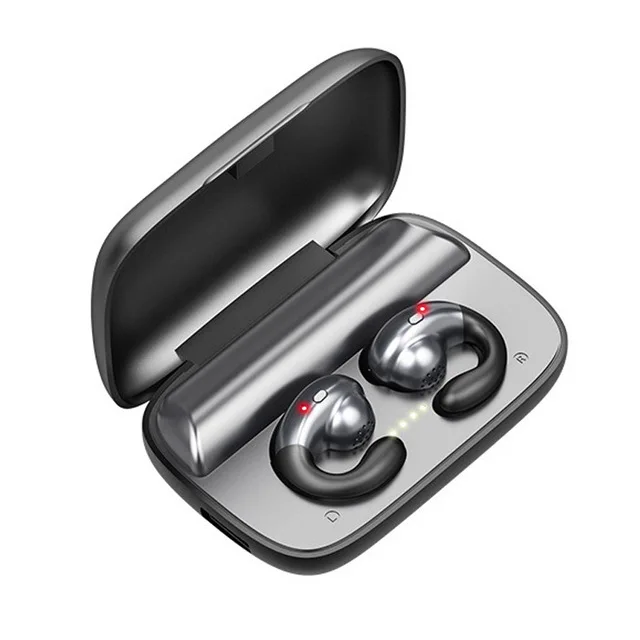 Black Наушники Bluetooth с костной проводимостью 5,0, беспроводные наушники Blutooth, TWS, гарнитура, спортивные наушники для IPhone - Цвет: Black