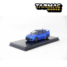 Tarmac работает 1: 64 Mitsubishi EVO X Final Edition синий литой модельный автомобиль