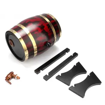 

3L Household Oak Wood Beer Barrel Wine Keg Bucket Home Beer Brewing Equipment Wine Beer Making Twin Bubble Fermentation