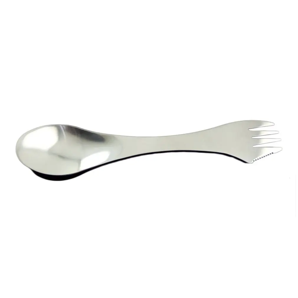 3 in 1 Stainless Steel Fork Spoon Spork Cutlery Utensil Combo Multifunction Kitchen Camping Hiking Outdoor Picnic Supplies | Спорт и