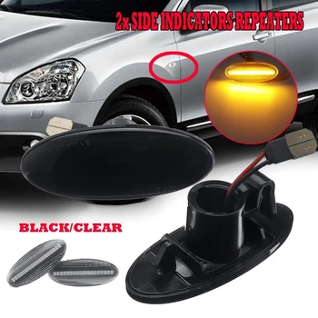 

2Pcs Car Turn Signal Light Led Auto Side Light Signal Lamp Side Indicators for Nissan Micra Note Qashqai J10 X-Trail