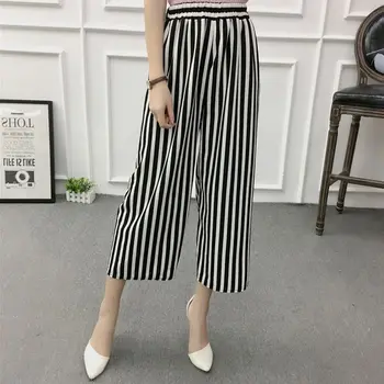 

Women Wide Leg Pants New Summer High Waist Casual Harem Pants Loose Belt Bow Trousers