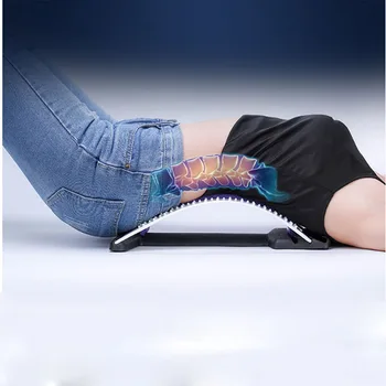 

1pc Back Stretch Equipment Massager Massageador Magic Stretcher Fitness Lumbar Support Relaxation Spine Pain Relief Random Color