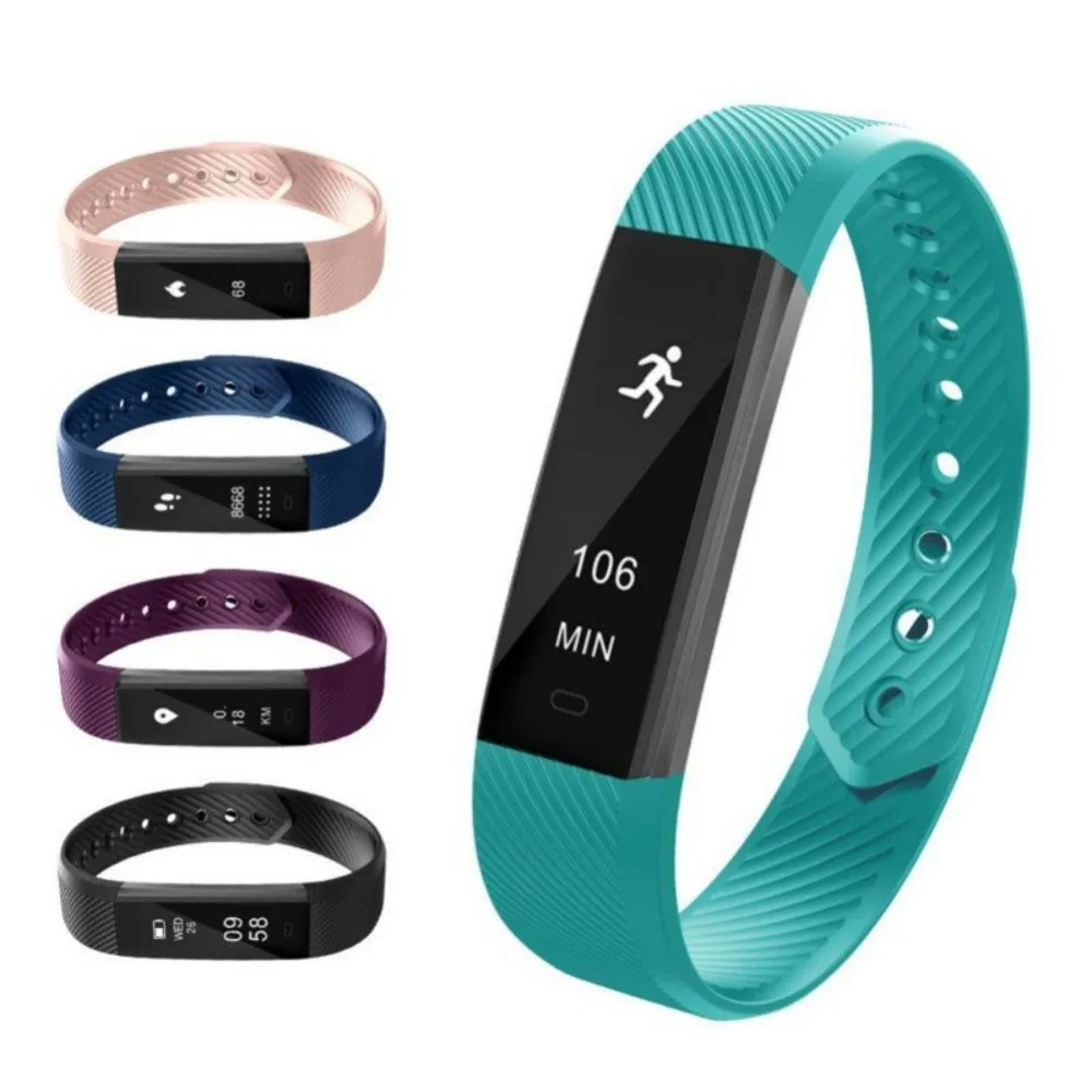 ID115 умный Браслет фитнес-трекер Браслет Шагомер совместимый Smartband водонепроницаемый монитор сна наручные часы Wekker