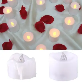

Mini Plastic Candle Lamp Flickering Flameless Home Bedroom Decorations