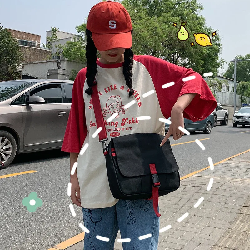 

2019 Canvas Bag Women's 2018 New Style Fashion Korean-style Versatile Shoulder Bag Students Shoulder Bag GIRL'S Small Shoulder B