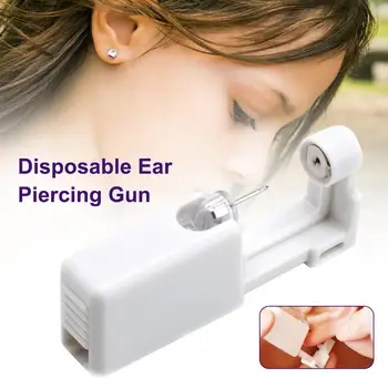 

12PCS/Set Disposable Sterile Ear Piercing Gun With White Ear Studs Care Solution Marker Pen Ear Piercing Gun Set