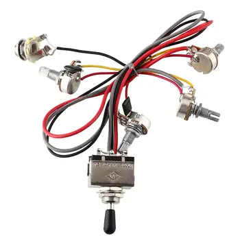 

3-Position Vintage-Style Pickup Selector Switch 2V/2T Wiring Pots 3 Way Toggle Guitar