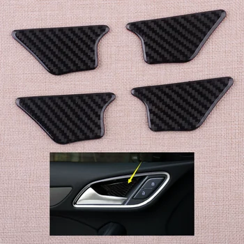 

4Pcs/set Car Carbon Fiber Inner Door Handle Bowl Trim Cover fit for Audi A3 S3 8V 2014 2015 2016 2017 2018 2019
