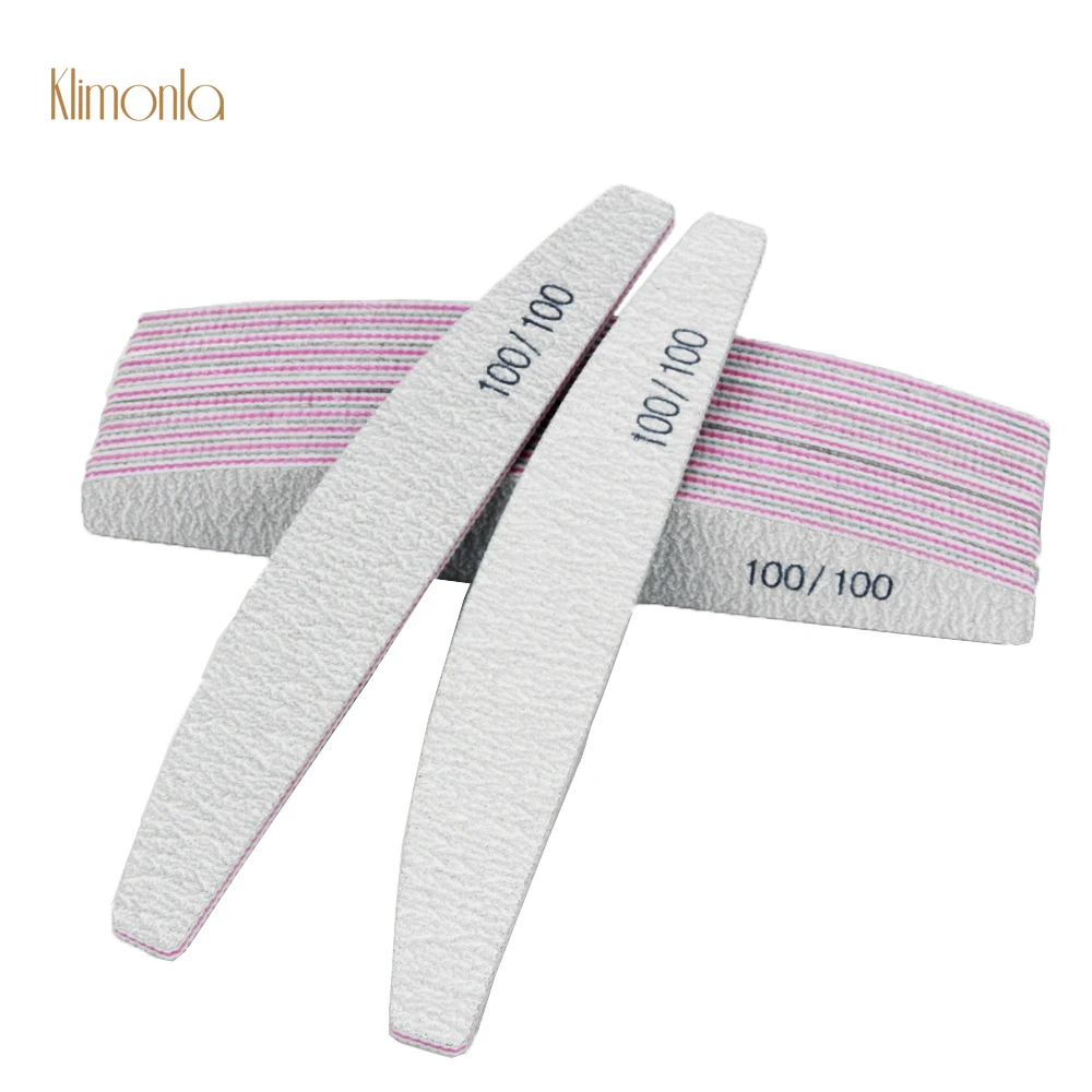 

Gray 10Pcs Nail Files 100 Grits Double Side Sanding Buffer Nail Polish Files Sandpaper Pedicure DIY Nail Art Buffing Tools
