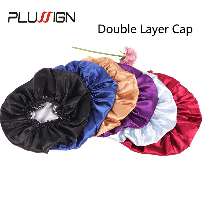 Plussign Pink Black Silk Sation Bonet 