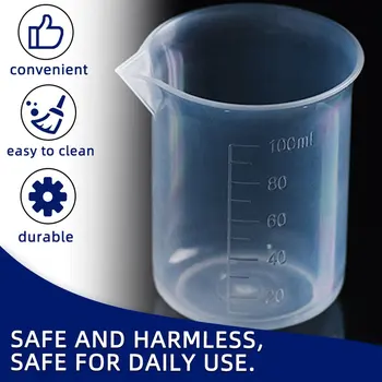 

Practical 100ML Transparent Cup Scale Plastic Measuring Cup Measuring Tools for Home Baking Kitchen Tools Hot