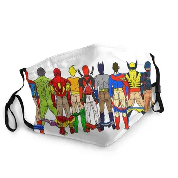 

Superhero Butts Non-Disposable Face Mask Pattern Anti Haze Dust Mask Protection Mask Respirator Mouth Muffle