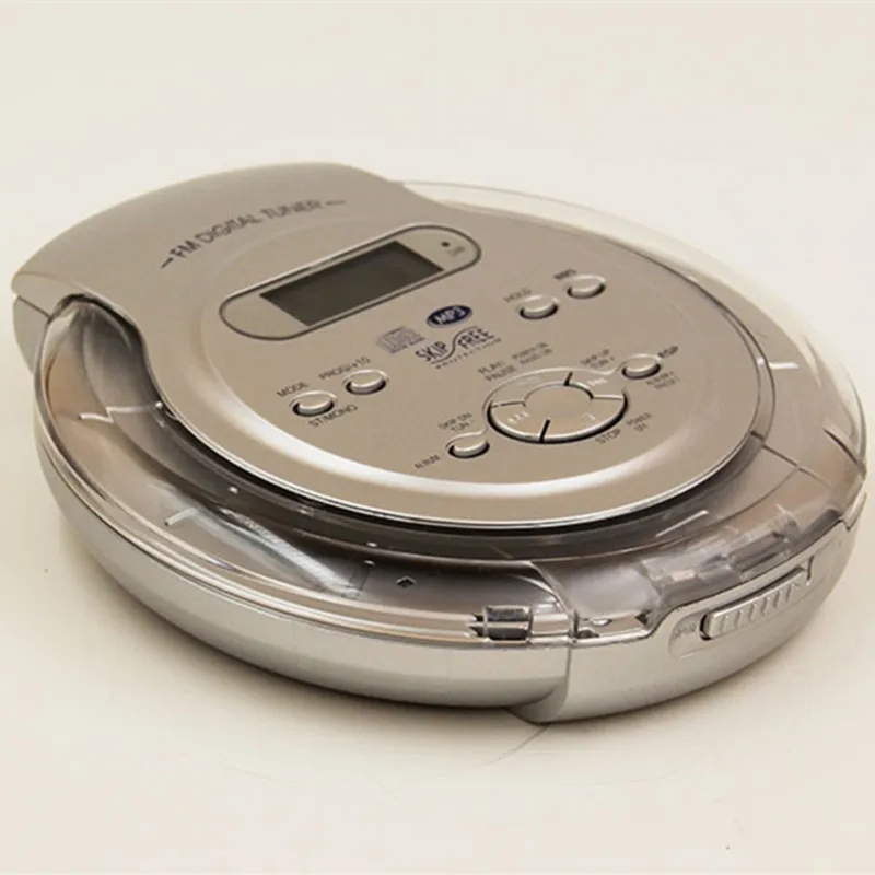 Portable CD player walkman bass boost system MP3 format discs LCD display 3.5mm audio interface Portable Cd Player