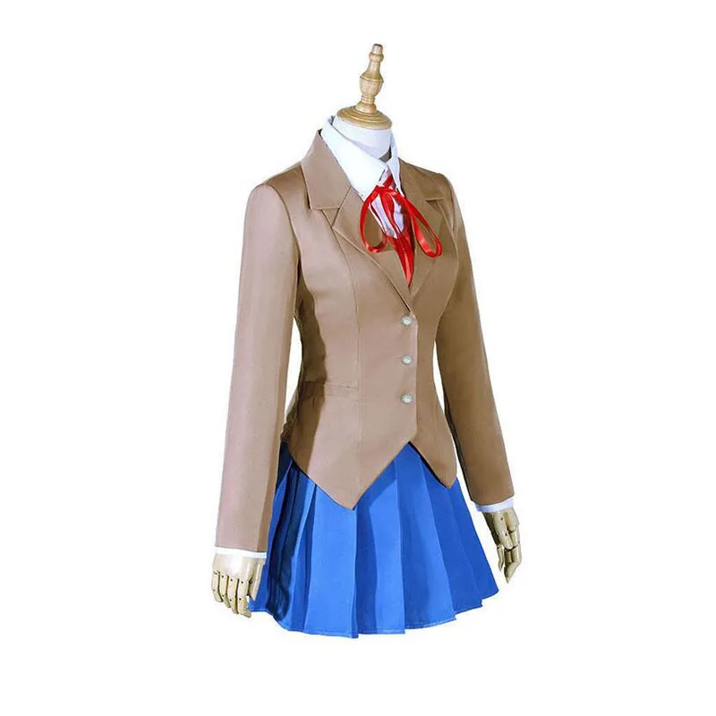 Doki Literature Club Monika cosplay Sayori Yuri Natsuki Косплей Костюм Школьная форма для девочек Женский Игровой костюм полный комплект