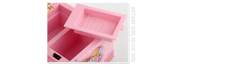 Для девочек, балетный танец, музыкальный инструмент, шкатулка для украшений и портативная коробка для макияжа, модная шкатулка для украшений, детская Подарочная Рождественская Кукла розового цвета