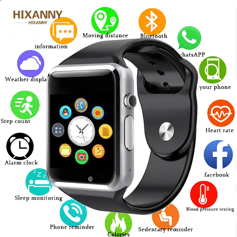 Bluetooth Смарт часы Smartwatch A1 Android телефонный звонок Relogio 2G GSM SIM TF карта камера для IPhone