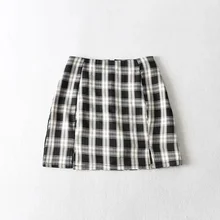 

2021 Korean Streetwears Vintage Sexy Clothing Summer Harajuku Plaid Pencil Skirts Womens High Waist Mini Short Skirt Plaid New