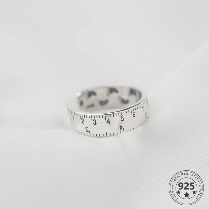 LouLeur, настоящее 925 пробы, серебряная линейка, кольца, милый маленький отпечаток ноги, креативные оригинальные Открытые Кольца для женщин, модное ювелирное изделие - Цвет камня: silver color