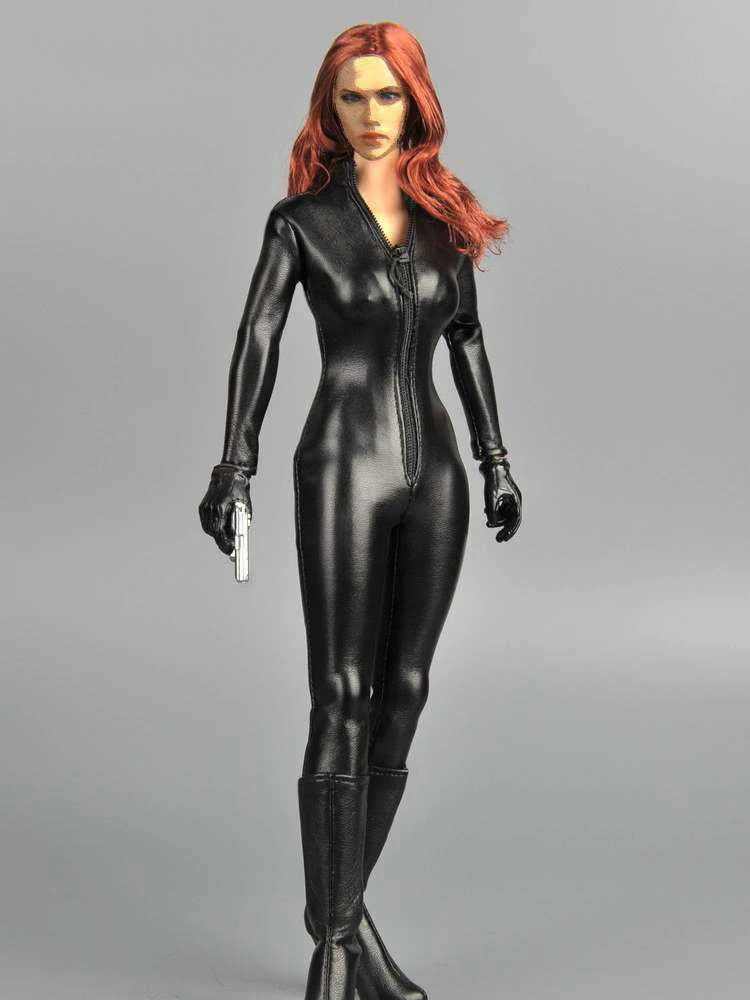 1/6th Scale Black Color Jumpsuit Corset Clothes For 12" Male Action Doll 