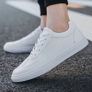 

British style men black work shoes fashion classic white sneakers 2019 super confident men summer mesh breathable casual shoes