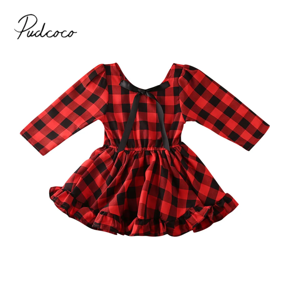 Г. Весенне-осенняя одежда для малышей Рождественский плед для маленьких девочек, Повседневные Вечерние комбинезоны, платье Рождественский бант, одежда От 6 месяцев до 5 лет