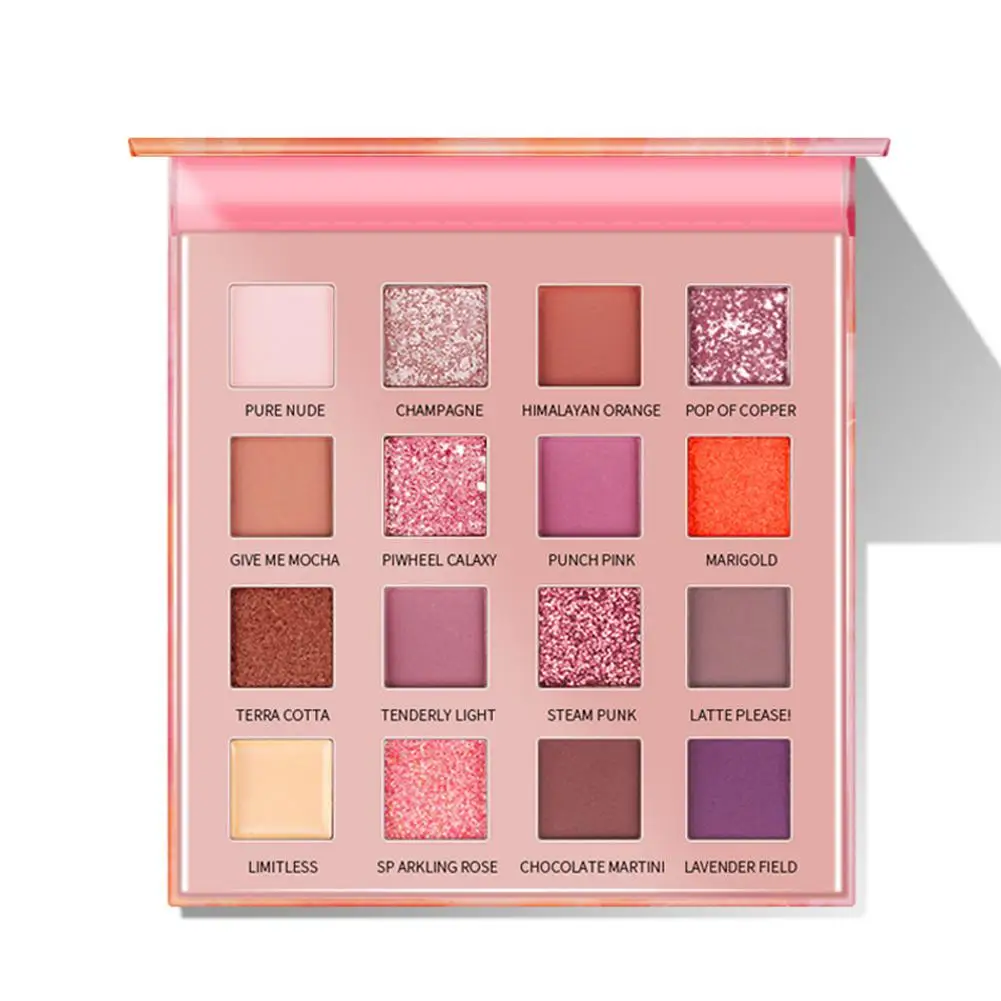 

16 Color Eyeshadow Yfashion Disc Sequins Shimmer Matte Student Cosmetics Makeup Beauty For Beginner Eye Shadow Plate