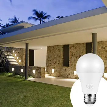

9W E27 Intelligent Light Sensor LED Bulb 6000K with Auto Switch Sensor Lamp Built-in Photosensor Detection for Indoor Outdoor