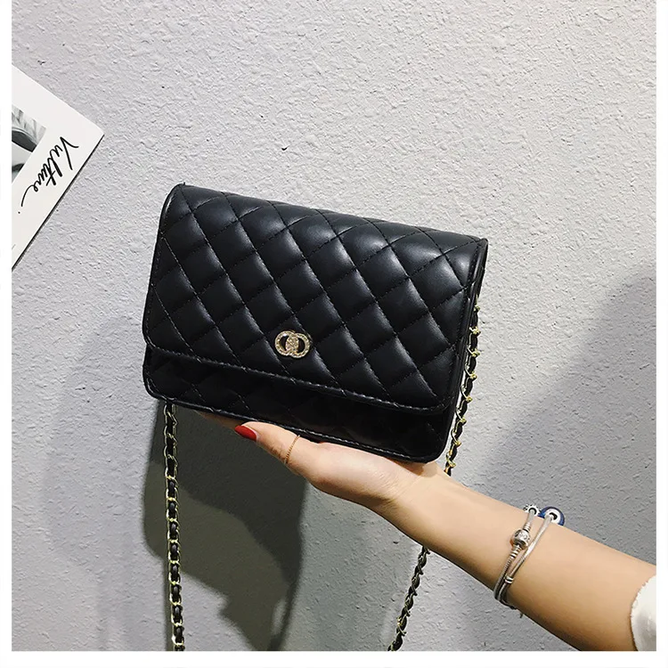 High-End Women's New Korean Version Diamond Chain Crossbody Handbags Chic Messenger Bag All-Match Female Shoulder |
