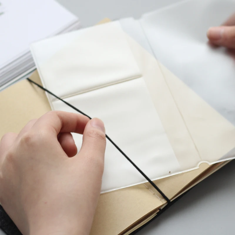 Versatile Traveler's Notebook Zipper Pouch with Card Pocket - Portable Passport Folder in 4 Sizes