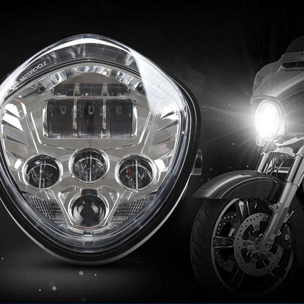 12V мотоциклетные фары круглый светодиодный фар дальнего света Универсальный налобный фонарь