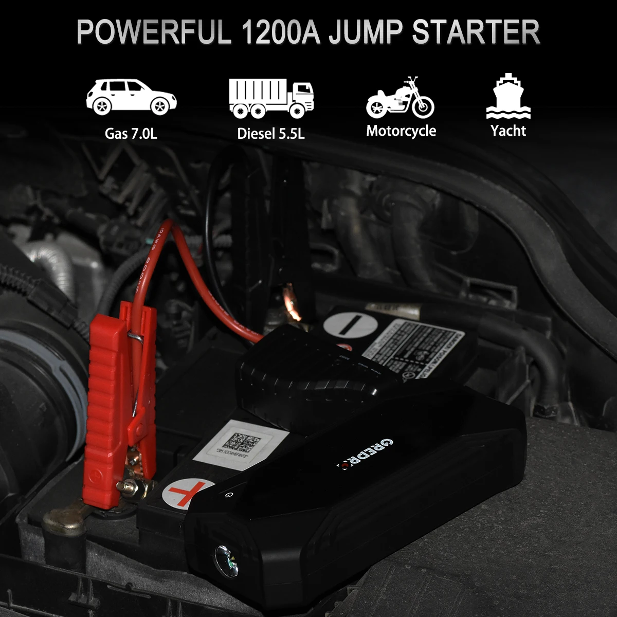 best power bank Free Ship Car Jump Starter Power Bank 1200A Car Booster Auto 12V Starting Device Portable Emergency Start Battery Charger Gas power bank 10000mah