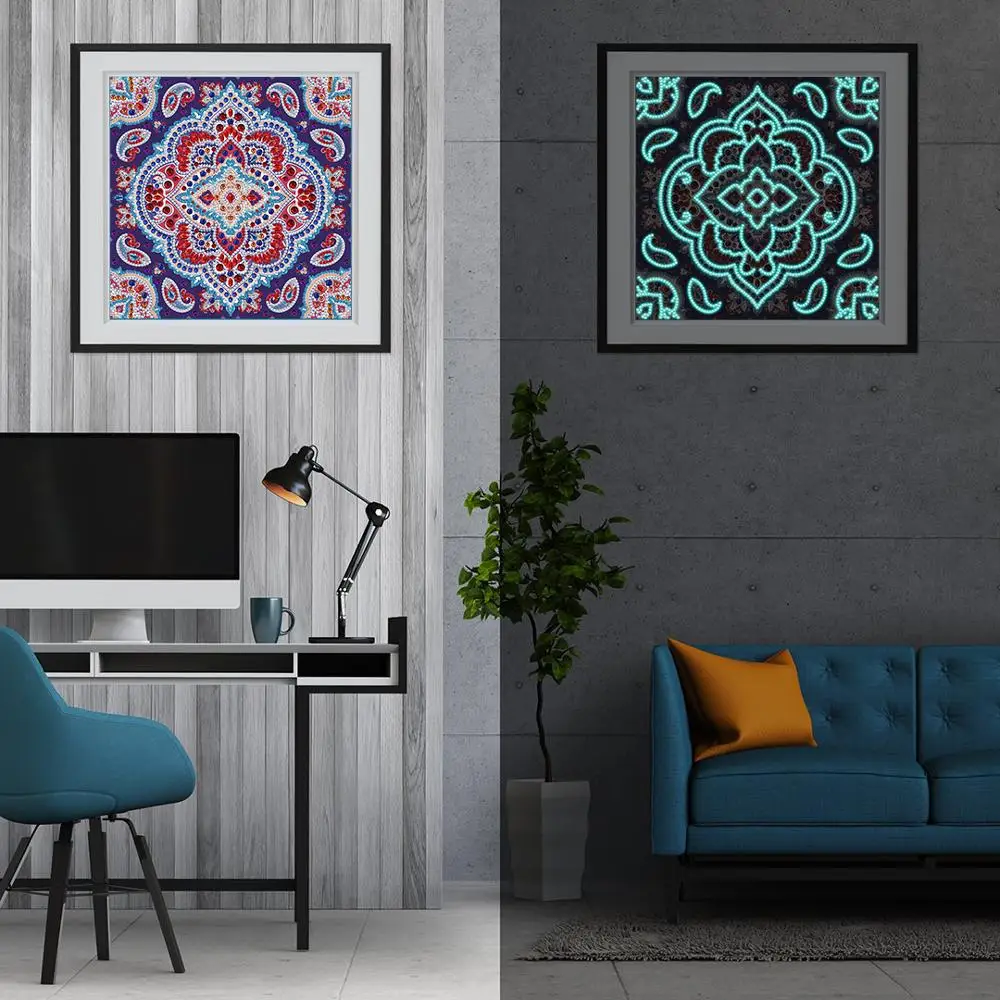

New Coming Night Light LED Diamond Painting Flower Mandala 5D DIY Diamond Embroidery Art Kit Home Decor Painting With Diamonds