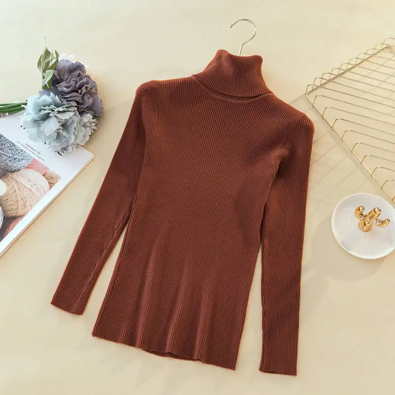 2019 New Autumn Winter Women Knitting Sweaters Turtleneck chandail femme Solid Slim maglioni donna sueter mujer 2019 New Autumn Winter Women Knitting Sweaters Turtleneck chandail femme Solid Slim maglioni donna sueter mujer