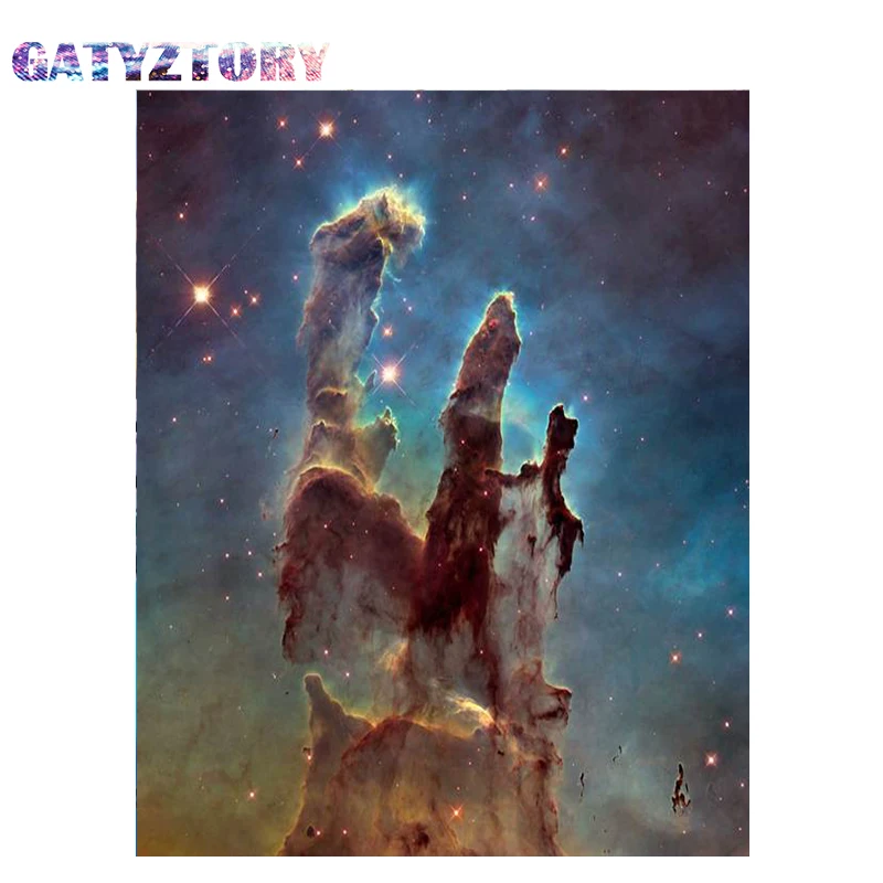 

GATYZTORY Diamond Embroidery Starry Landscape Full Square / Round Diamond Painting Cross stitch Diamond crystal Wall Painting