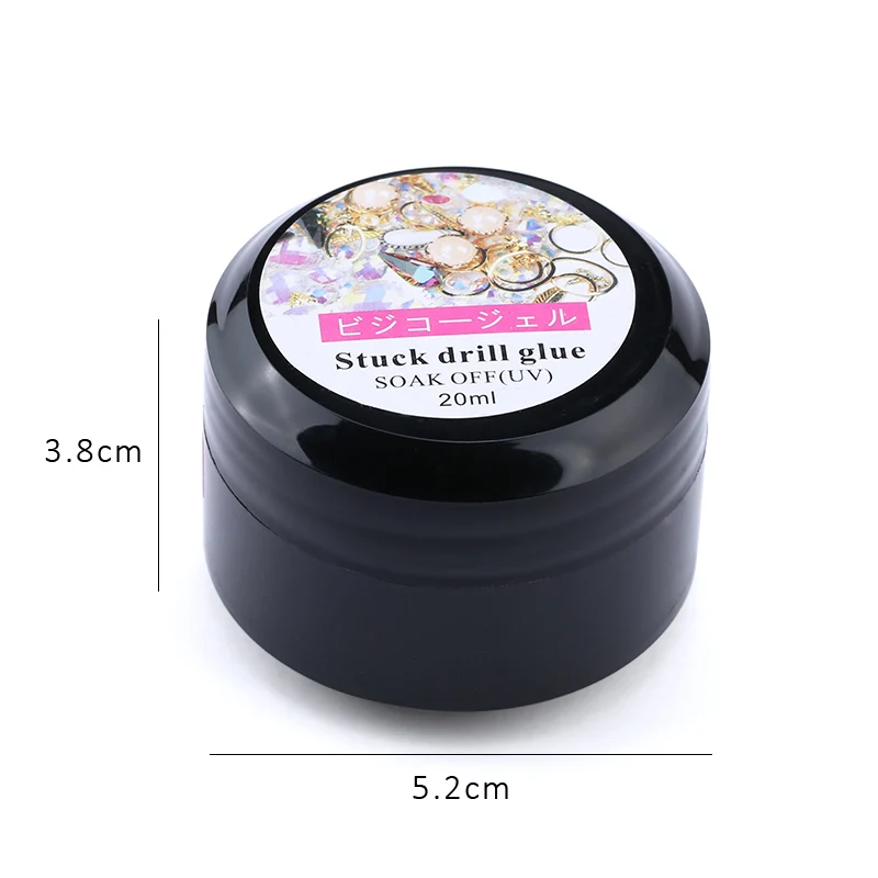20ml 1 коробка смешанные различные DIY кристаллы Камни 8 мл гель для приклеивания страз клей супер липкий УФ гель Наборы для шармов 3D дизайн ногтей украшения - Цвет: 20ml