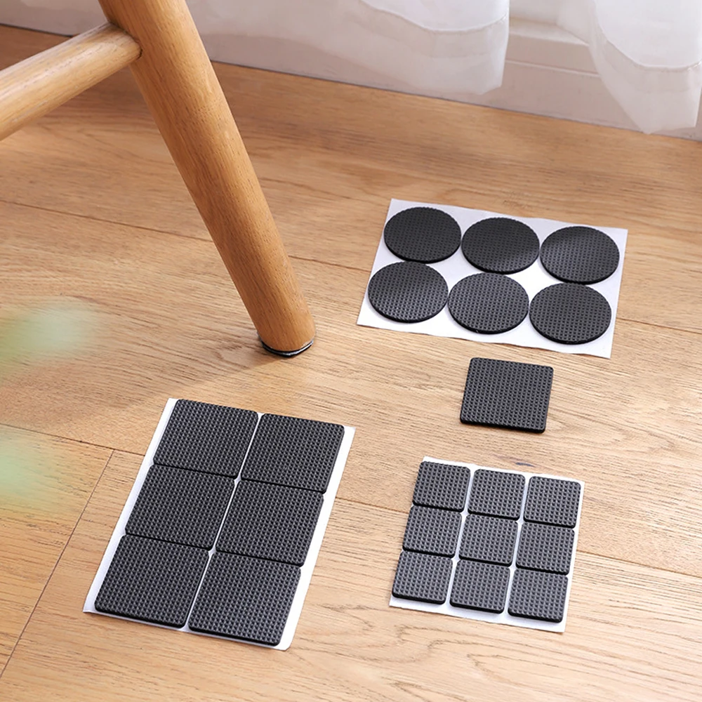 Round & Square Anti Slip Floor Protect Pads Self Adhesive Chair Table Furniture Feet Pads whalehouse